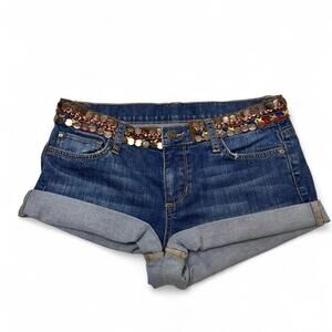 Y2K Else Sequin Belt Atttached Iconic Shorts Size Medium Measurements Provided